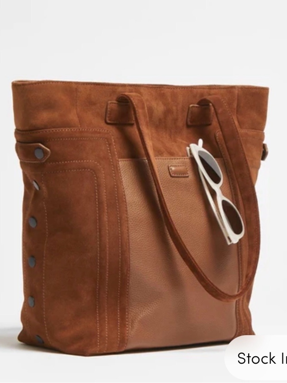 Hammitt Otis Tote Mahogany Suede/Bronze - Picture 2 of 11